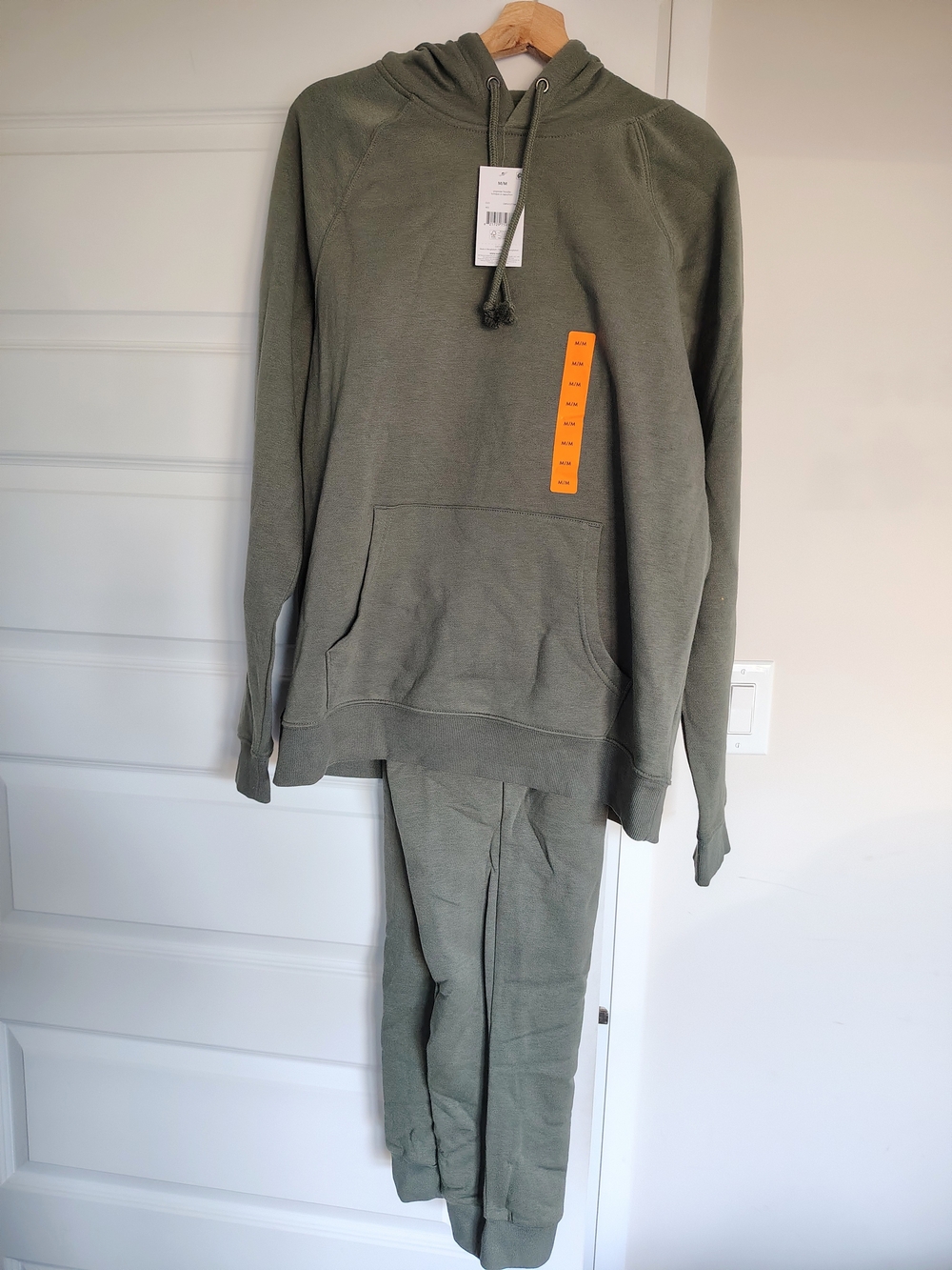 Men's Olive Green Hooded Pullover Sweatshirt Amand Jogger Set